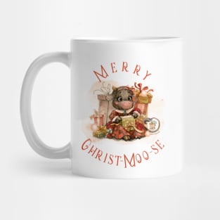 Christmas Cow, Cute,Country,Adorable Mug